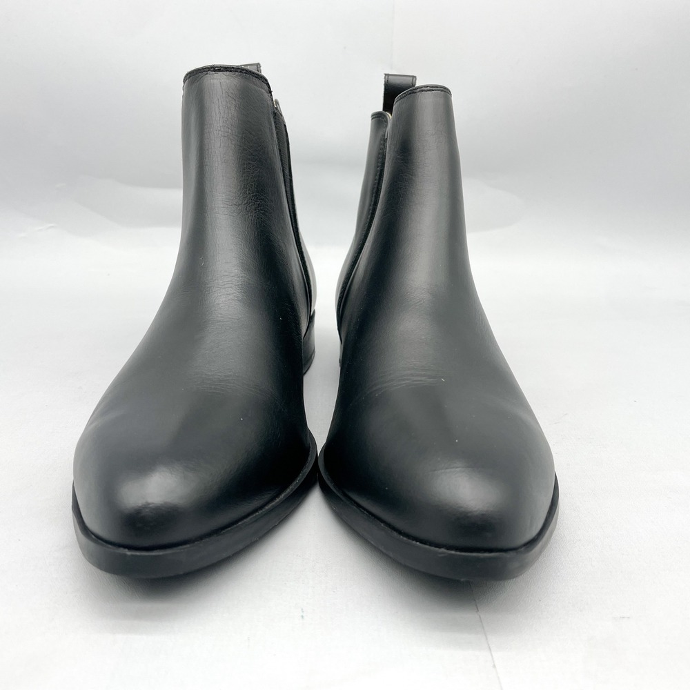 Nisolo Womens 10 Eva Everday Chelsea Boots Black Leather Pointed Toe Booties - Picture 2 of 12